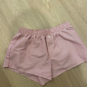 superdown Pink Striped Athletic Shorts